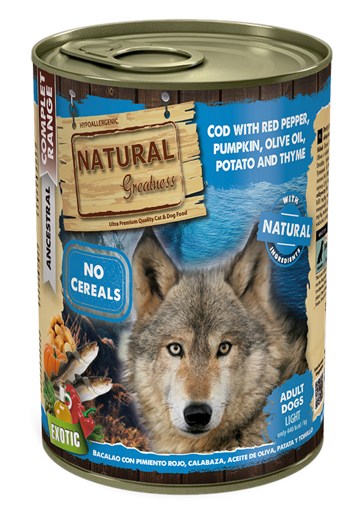 Natural Greatness Bacallà amb pebrot vermell, carbassa, oli d'oliva, patata i farigola