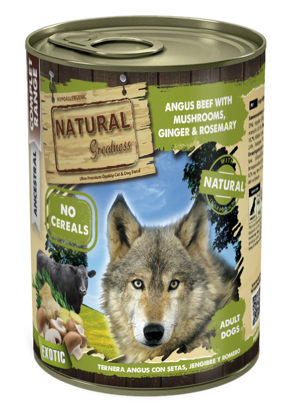 Natural Greatness Vedella Angus amb Bolets, Gingebre i Romaní