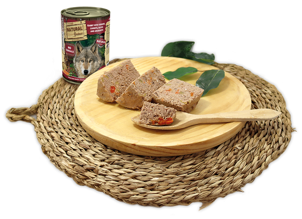 Natural Greatness Conill amb Cérvol, Pastanagues, Olives i Amarant